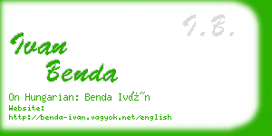 ivan benda business card